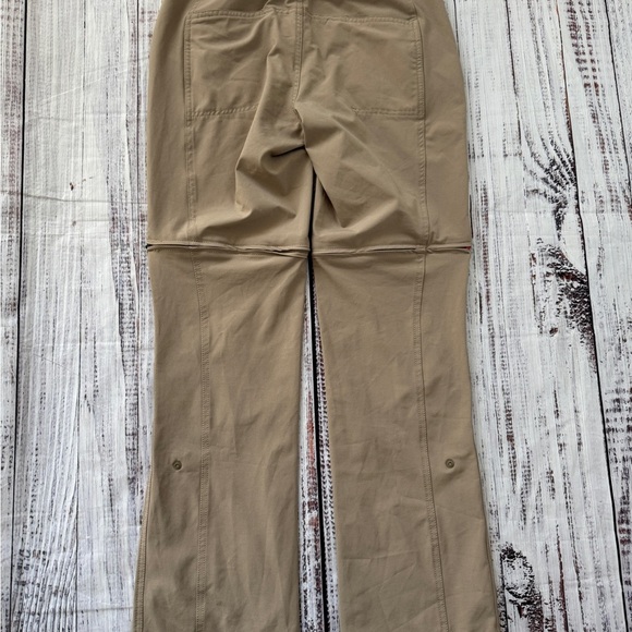 North Face Women’s Paramount Convertible Pants Sz 00 Beige Khaki Zip Off Roll Up - Picture 7 of 7
